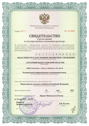 Свидетельство РИСЦ